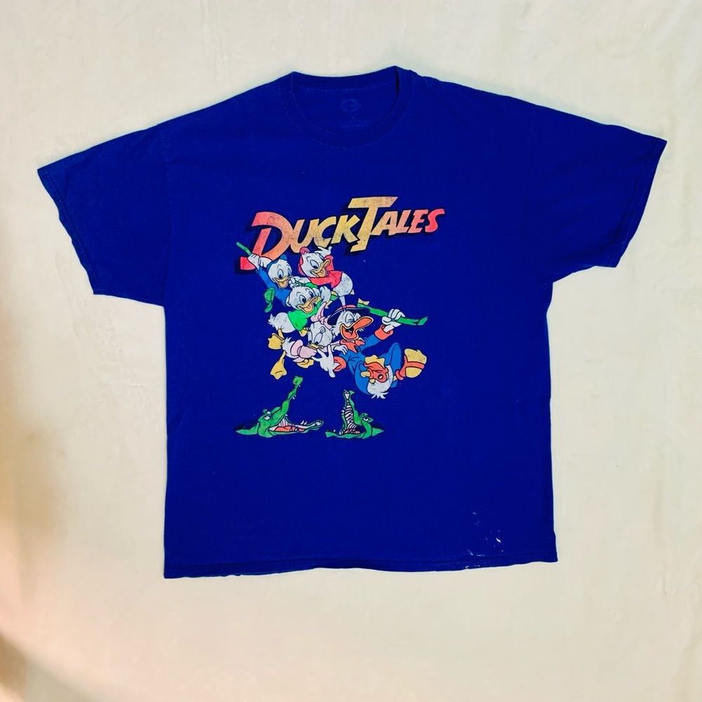Disney Duck Tales Blue Cotton T-Shirt Size XL